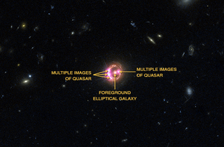 Illustration for article titled Distant supermassive black hole spins at half the speed of light